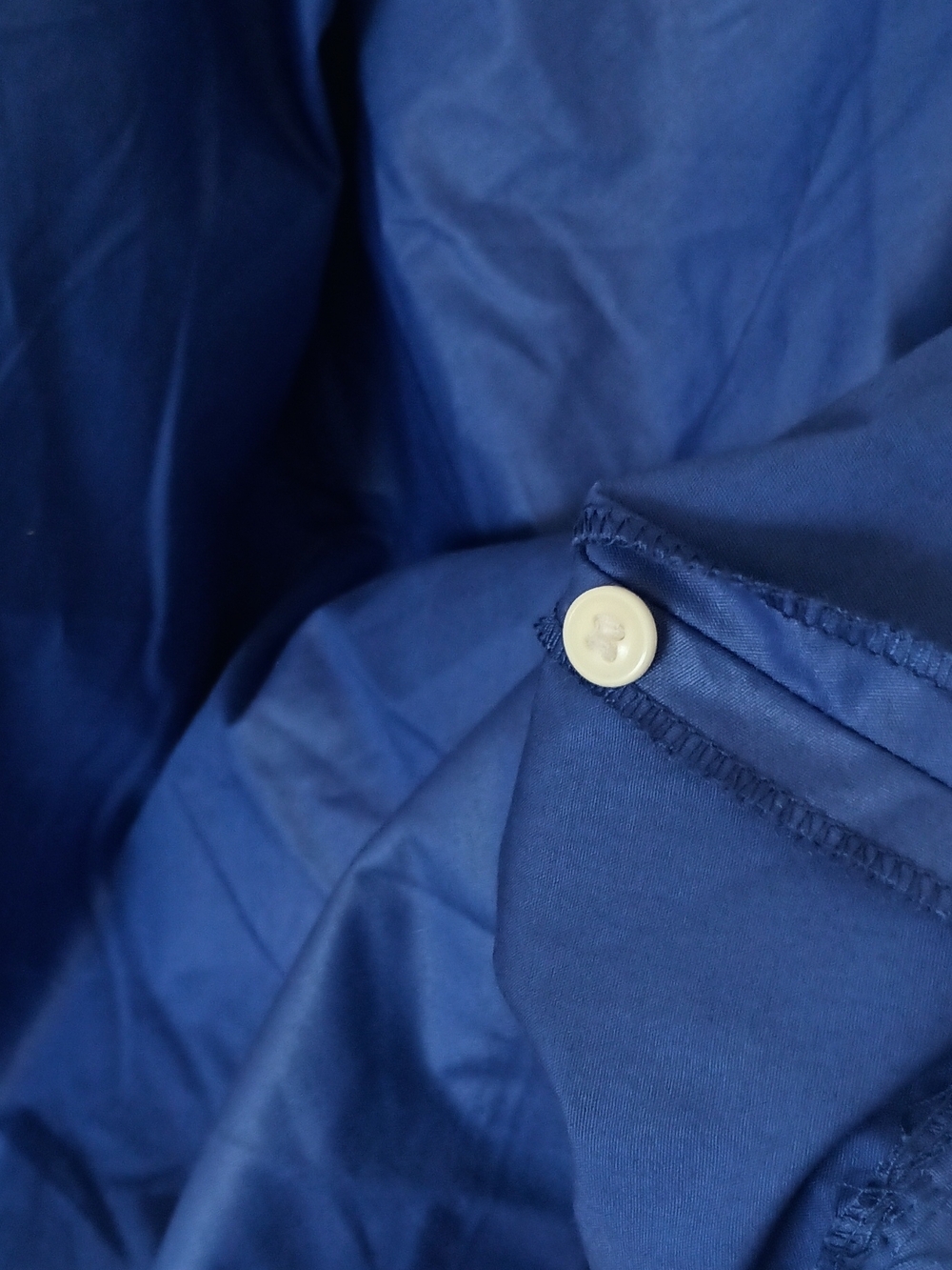 Vintage Sasson Cotton Blend Blue Sleeveless Midi Dress with Contrast Piping - Picture 5 of 9